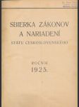 Sbierka zákonov a nariadení státu československého-1925 - náhled