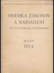 Sbierka zákonov a nariadení štátu československého-1924 - náhled