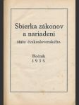 Sbierka zákonov a nariadení štátu československého-1935 - náhled