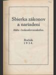 Sbierka zákonov a nariadení štátu československého-1934 - náhled