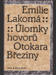 Úlomky hovorů Otokara Březiny - náhled