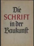 Die schrift in der baukunst - náhled