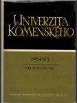 Univerzita komenského v Bratislave 1964-65  (veľký formát) - náhled