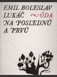 Óda na poslednú a prvú - náhled