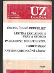 Ústava České republiky - Listina základních práv a svobod / Parlament, Ministerstva, ombudsman / Antidiskriminační zákon - náhled
