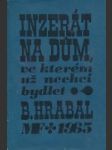 Inzerát na dům, ve kterém už nechci bydlet - náhled