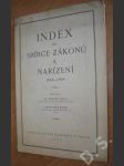 Index ke sbírce zákonů a nařízení 1918 - 1924 - náhled