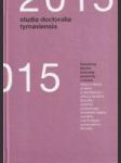 Studia doctoralia Tyrnaviensia 2015 - náhled