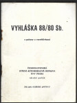 Vyhláška 88/80 sb. s pokyny a vysvětlivkami - náhled