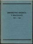 Univerzitná knižnica v Bratislave 1959-1960 - náhled