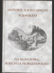 Historie a současnost podnikání na Klatovsku, Sučicku a Horažďovicku - náhled