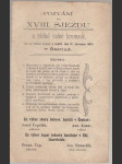 Pozvání ku XVIII. sjezdu a řádné valné hromadě 1904 - náhled