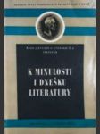 K minulosti i dnešku literatury - náhled