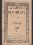 Kalendář republiky na rok 1920 - náhled