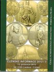 Česká numismatická společnost, členské informace 2012/3 - náhled