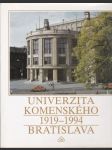 Univerzita Komenského 1919-1994  Bratislava (veľký formát) - náhled