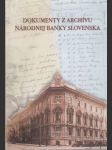 Dokumenty z archívu národnej banky Slovenska  - náhled
