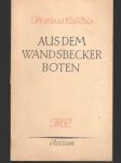 Ausdem Wandsbecker Boten (malý formát)  - náhled