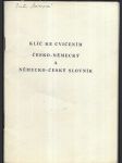 Klíč ke cvičením česko-německý a německo-český slovník - náhled