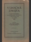 Výročná zpráva Hospodáreskej a lesníckej jednoty v Bratislave za rok 1929 - náhled