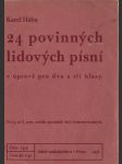 24 povinných lidových písní v úpravě pro dva a tři hlasy - náhled