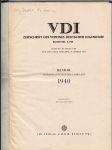 VDI - Zeitschrift des Vereines deutscher Ingenieure. Band 84 - 1940 - Ročník - časopis německých inženýrů - náhled