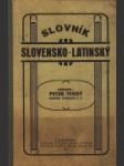 Slovník slovensko-latinský - náhled