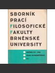 Sborník prací...roč. XV/1966, filosofická fakulta Brněnské university, řada hudebněvědná H1 - náhled