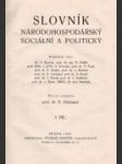 Slovník národnohospodářský sociální a politický - náhled
