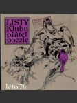 léto ´79 - Listy Klubu přátel poezie - Bulletin pro členy KPP - náhled