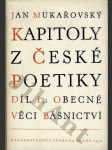 Kapitoly z české poetiky I. díl - náhled