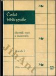 Česká bibliografie svazek 2 - náhled