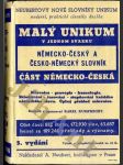 Malý německo - český slovník Unikum a naopak - náhled