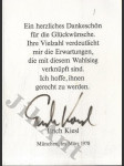 Erich Kiesel, podpis - náhled