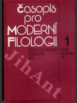 Časopis pro moderní filologii 1. - náhled