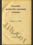 Pravidla heslového katalogu věcného - redakce z r. 1930 - náhled