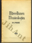 Miscellanea Musicologica XVI. svazek - náhled