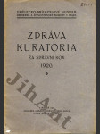 Zpráva kuratoria za správní rok 1920 - náhled