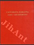Universita karlova českému nakladateli Janu Laichterovi - projevy 1945 - náhled