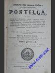 POSTILLA - Díl I. obsahující neděle a svátky Páně - GOFFIN Leonard - náhled