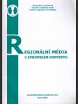 Regionální média v evropském kontextu - náhled