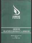 Lesnické fórum - sborník hlavních referátů a diskuze - Kostelec nad Černými lesy 1. a 2. října 1998 - náhled