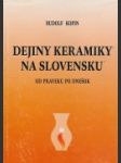 Dejiny keramiky na Slovensku - náhled