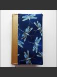 Vážky na modré, zlatotisk - náhled
