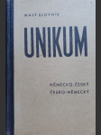 Malý německo-český a česko-německý slovník Unikum - náhled