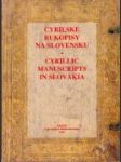 Cyrilské rukopisy na Slovensku : súborný katalóg = Cyrillic manuscripts in Slovakia : a union catalogue - náhled