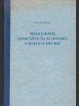 Bibliografia jazykovedy na slovensku v rokoch 1939 - 1947 - náhled