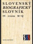 Slovenský biografický slovník I. - VI. - náhled