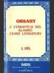 Obsahy z vybraných děl klasiků české literatury 1. - 2. díl - náhled