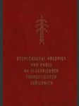 Bezpečnostní předpisy pro práce na elektrických energetických zařízeních - náhled